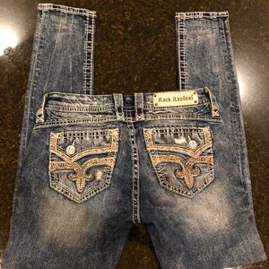 Rock Revival Barby Skinny Distressed Jeans Size 29